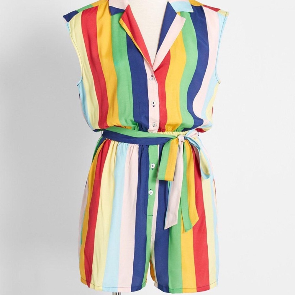 Rainbow Stripe Romper from Modcloth